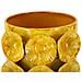 Vaso Drop Medio Giallo Con Applicazioni Floreali In Rilievo - Foto miniatura 4