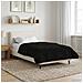 Duvet Estivo Nero 135 x 200 cm Microfibra e Fleece Teddy - Foto miniatura 2