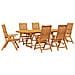 Set da Pranzo per Giardino 7 pcs Marrone - Foto miniatura 1