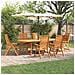 Set da Pranzo per Giardino 7 pcs Marrone - Foto miniatura 2