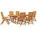 Set da Pranzo per Giardino 7 pcs Marrone - Foto miniatura 3