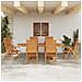 Set da Pranzo per Giardino 7 pcs Marrone - Foto miniatura 4