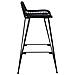 Sgabello da bar 2 pcs Nero 44 x 46 x 91 cm Rattan e acciaio - Foto miniatura 5