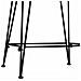 Sgabello da bar 2 pcs Nero 44 x 46 x 91 cm Rattan e acciaio - Foto miniatura 8
