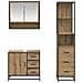 Set di mobili per il bagno con porta 3 pcs Rovere artigianale - Foto miniatura 8