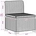 Divano da Giardino a 1 Posto Aspetto Rattan PP Grigio Chiaro - Foto miniatura 8