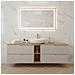 Mobile sottolavabo, Beige, 160 cm, Con piano d'appoggio, 2 cassetti, MDFMobilecon 2 ante, Ripiano integrato, MODERNO - Foto miniatura 3