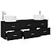Set di mobili per il bagno 3 pz Nero 49,5 x 44,5 x 66 cm - Foto miniatura 9