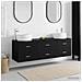 Set di mobili per il bagno 3 pz Nero 49,5 x 44,5 x 66 cm - Foto miniatura 10