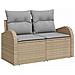 Set di divani 6 pz Beige e Grigio Chiaro - Foto miniatura 4
