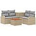 Set di divani 6 pz Beige e Grigio Chiaro - Foto miniatura 1