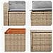 Set di divani 6 pz Beige e Grigio Chiaro - Foto miniatura 8