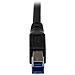 Cavo USB 3.0 SuperSpeed da 1 m nero - Angolare destro A a B - M / M - Foto miniatura 3