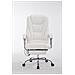 Sedia da ufficio massaggiante PACIFIC, poltrona relax con poggiapiedi estraibile, altezza regolabile, in similpelle, ergonomica, girevole, con ruote, capacità di carico massimo 150 kg bianco - Foto miniatura 2