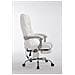 Sedia da ufficio massaggiante PACIFIC, poltrona relax con poggiapiedi estraibile, altezza regolabile, in similpelle, ergonomica, girevole, con ruote, capacità di carico massimo 150 kg bianco - Foto miniatura 3