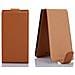 Custodia Compatibile Con Huawei P7 In Marrone Cioccolata - Coperchio Protettivo In Design Flip Realizzato In Similpelle Testurizzata - Foto miniatura 2