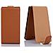Custodia Compatibile Con Huawei P7 In Marrone Cioccolata - Coperchio Protettivo In Design Flip Realizzato In Similpelle Testurizzata - Foto miniatura 4