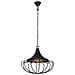 Lampada A Sospensione Perseus, Lampadario, Da Soffitto, Nero In Metallo, 38 X 38 X 95 Cm, 1 X E27, 60w - Foto miniatura 1