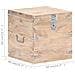 Baule 40x40x40 cm in Legno Massello di Acacia - Foto miniatura 8