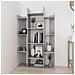 Libreria Grigio Cemento 86x25,5x140 cm in Truciolato - Foto miniatura 3