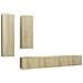 Set di Mobili TV 4 pz Rovere Sonoma in Legno Multistrato - Foto miniatura 2