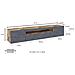 Mobile Porta Tv Jesse, Credenza Bassa Da Soggiorno A 3 Ante, Base Porta Televisione, 100% Made In Italy, Cm 200x40h37, Acero E Ardesia, Con Luce Led - Foto miniatura 3