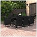 Set Da Pranzo Per Giardino 9 Pz Con Cuscini Polyrattan E Vetro - Foto miniatura 1