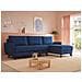 Callisto Divano Letto Angolare Con Penisola In Tessuto Morbido Impermeabile T02 Petrolio 250 Cm Destro (mat. 140x197) - Foto miniatura 7