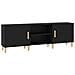 Mobile Porta Tv Nero 150x30x50 Cm In Legno Multistrato - Foto miniatura 2