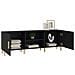 Mobile Porta Tv Nero 150x30x50 Cm In Legno Multistrato - Foto miniatura 4