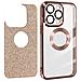 Cover Per Iphone 14 Pro Max Glitter Amovibile Silicone Protecam Spark Rose Gold - Foto miniatura 5