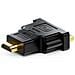 Adattatore Dvi Femmina A Hdmi Maschio Full Hd 1080p Convertitore Connettore Pc - Foto miniatura 3