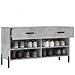 Panca Porta Scarpe Grigio Cemento 102x35x55cm Legno Multistrato - Foto miniatura 7