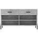Panca Porta Scarpe Grigio Cemento 102x35x55cm Legno Multistrato - Foto miniatura 9