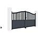 Cancello Battente 3x1,4m Meije + Cancello 1m Meije H. 1,4m Grigio - Foto miniatura 2