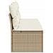 Divano Da Giardino Con Cuscini A 3 Posti Beige In Polyrattan - Foto miniatura 4