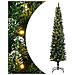 Albero Di Natale Artificiale Sottile Con 150 Led 150 Cm - Foto miniatura 1
