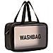 Grande Borsa Da Toilette In Pelle Pu Impermeabile Da Viaggio Organizer Black - Foto miniatura 1