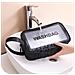 Grande Borsa Da Toilette In Pelle Pu Impermeabile Da Viaggio Organizer Black - Foto miniatura 3