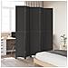 Divisorio Ambienti 5 Pannelli Nero Legno Massello Di Paulownia - Foto miniatura 3
