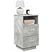 Comodini 2 Pz Con 2 Cassetti Grigio Cemento 36x36x68 Cm - Foto miniatura 1