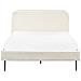 Letto Velluto A Coste Flayat 140 X 200 Cm Bianco Sporco - Foto miniatura 4
