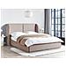 Letto Contenitore Tessuto Monestier 180 X 200 Cm Tortora - Foto miniatura 1