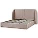 Letto Contenitore Tessuto Monestier 180 X 200 Cm Tortora - Foto miniatura 3