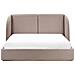 Letto Contenitore Tessuto Monestier 180 X 200 Cm Tortora - Foto miniatura 5