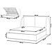 Letto Contenitore Tessuto Monestier 180 X 200 Cm Tortora - Foto miniatura 8