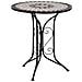 Tavolino Da Bistrot Con Mosaico Grigio 60 Cm In Ceramica - Foto miniatura 2