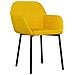 Sedie Da Pranzo 2 Pz Gialle In Velluto - Foto miniatura 2