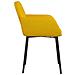 Sedie Da Pranzo 2 Pz Gialle In Velluto - Foto miniatura 5