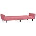 Divano Letto a 2 Posti Rosa in Velluto - Foto miniatura 6